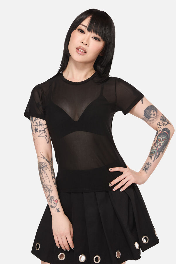 Dangerfield NZ - Electric Punk Mesh Top - black