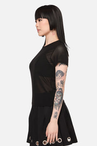 Dangerfield NZ - Electric Punk Mesh Top - black
