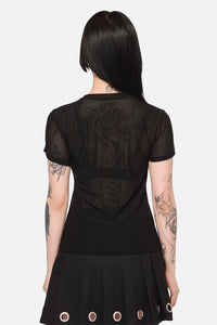 Dangerfield NZ - Electric Punk Mesh Top - black