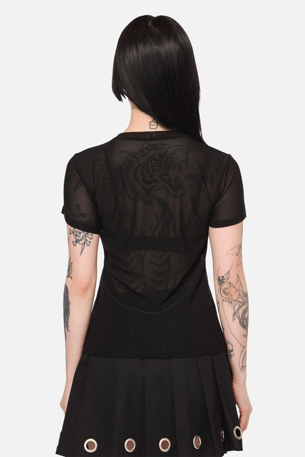 Dangerfield NZ - Electric Punk Mesh Top - black