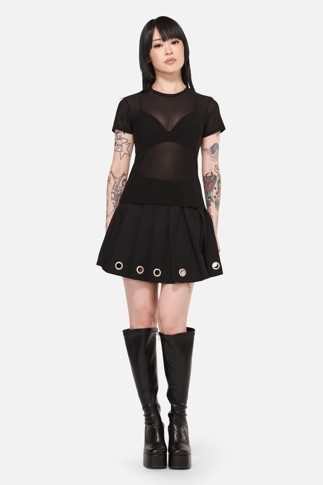 Dangerfield NZ - Electric Punk Mesh Top - black