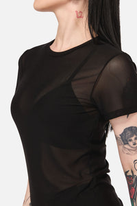 Dangerfield NZ - Electric Punk Mesh Top - black