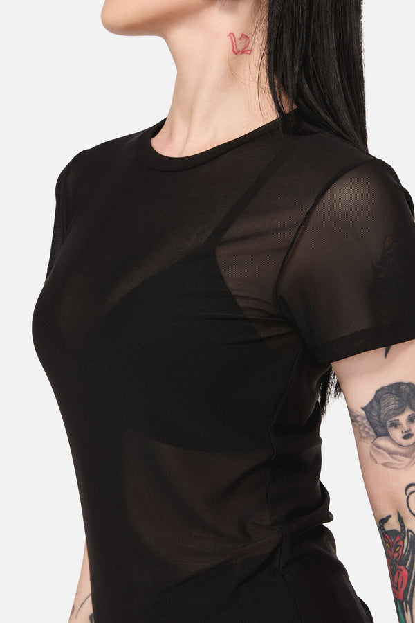 Dangerfield NZ - Electric Punk Mesh Top - black