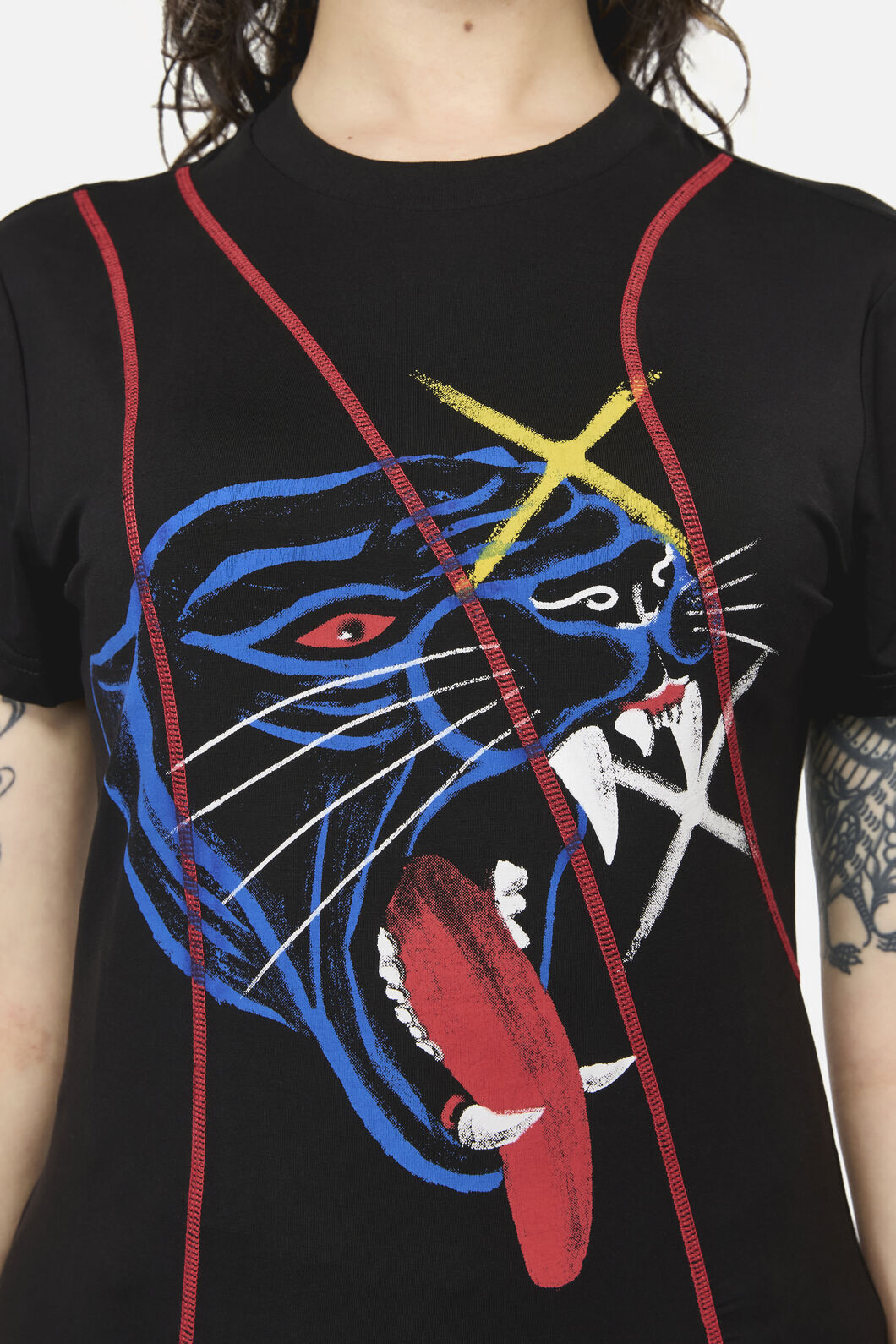 Dangerfield NZ - Rawr Punk Stitch Tee - black