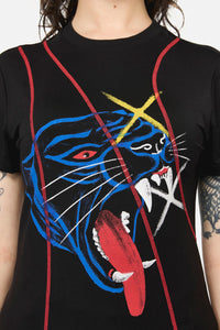 Dangerfield NZ - Rawr Punk Stitch Tee - black