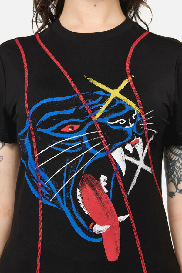 Dangerfield NZ - Rawr Punk Stitch Tee - black
