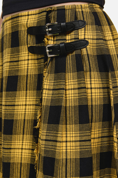 Dangerfield NZ - Tai Tartan Punk Mini Skirt - yellow