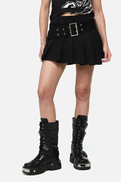Dangerfield NZ - Flamin Punk Belt Skort - black