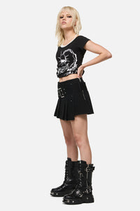 Dangerfield NZ - Flamin Punk Belt Skort - black
