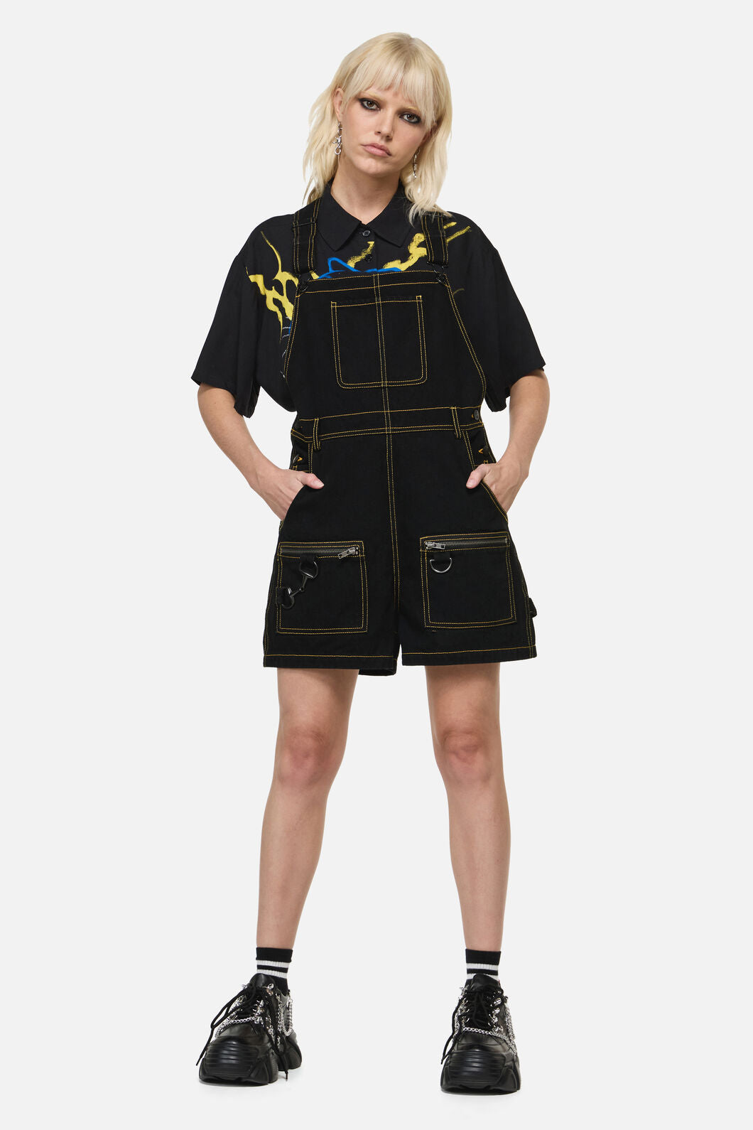 Dangerfield NZ - Electric Punk Trim Overall - black