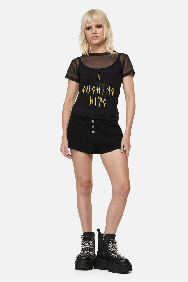 Dangerfield NZ - Biter Punk Layer Top - black