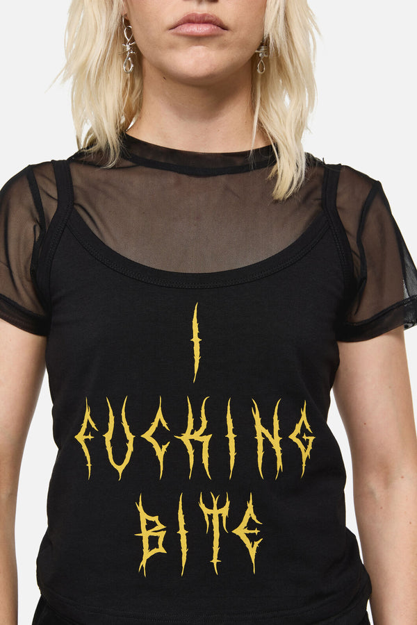 Dangerfield NZ - Biter Punk Layer Top - black
