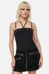 Dangerfield NZ - Biter Punk Eyelet Tank Top - black