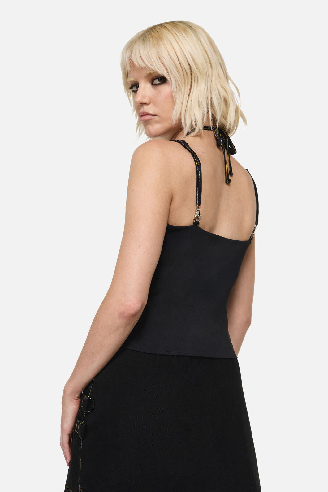 Dangerfield NZ - Biter Punk Eyelet Tank Top - black