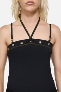 Dangerfield NZ - Biter Punk Eyelet Tank Top - black