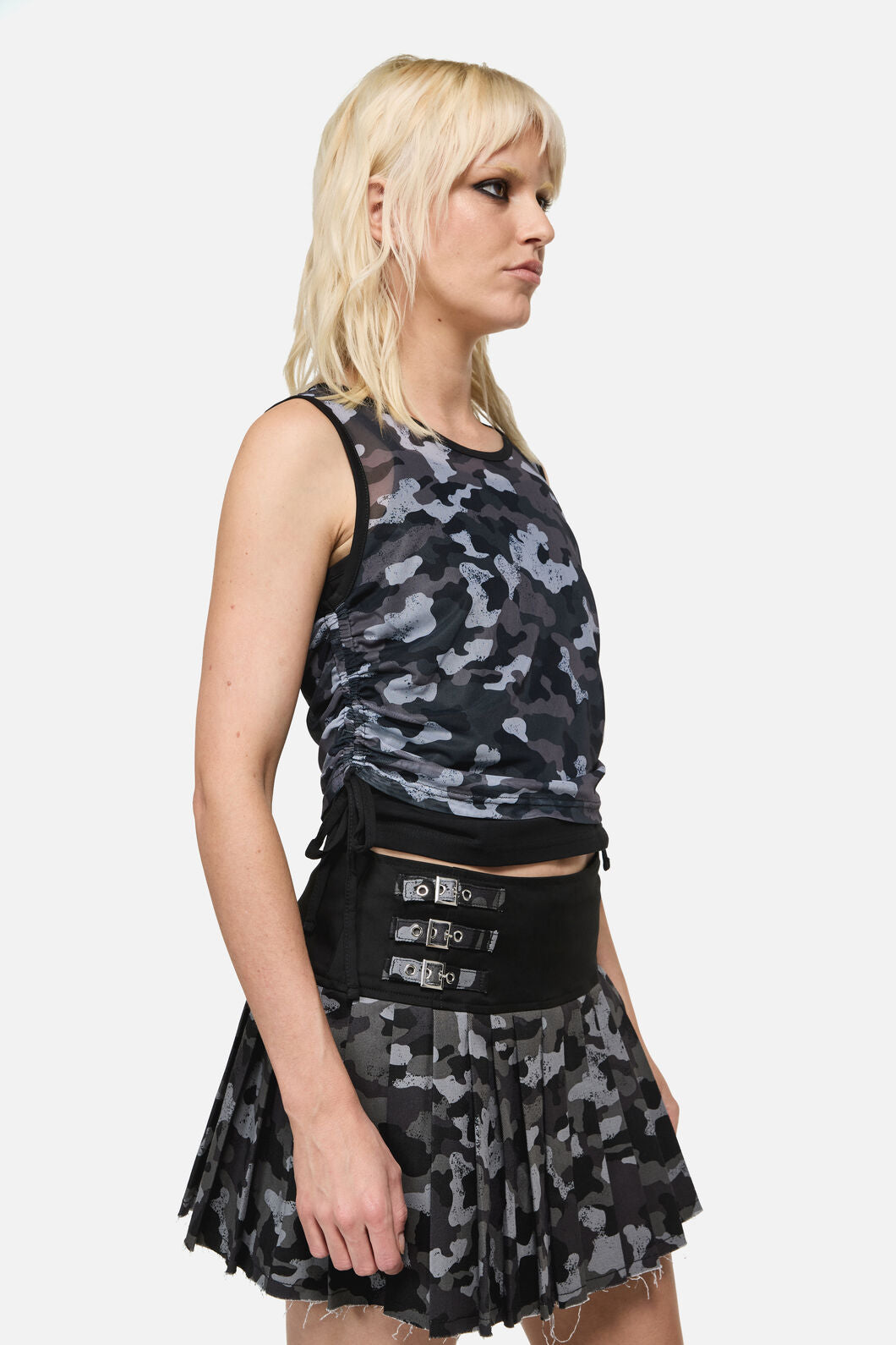 Dangerfield NZ - Disruptive Camo Mesh2PieceTank - grey-black