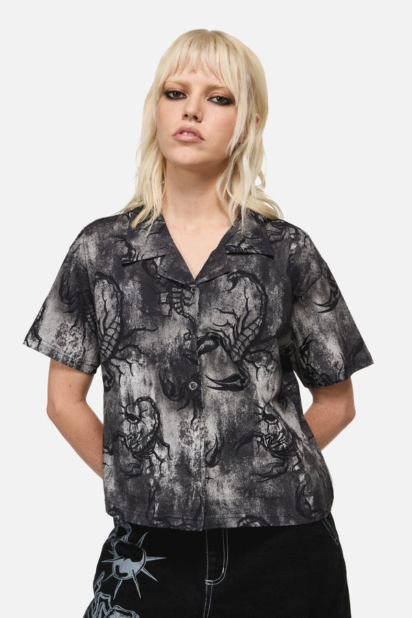 Dangerfield NZ - Scorpius Print Shirt - grey