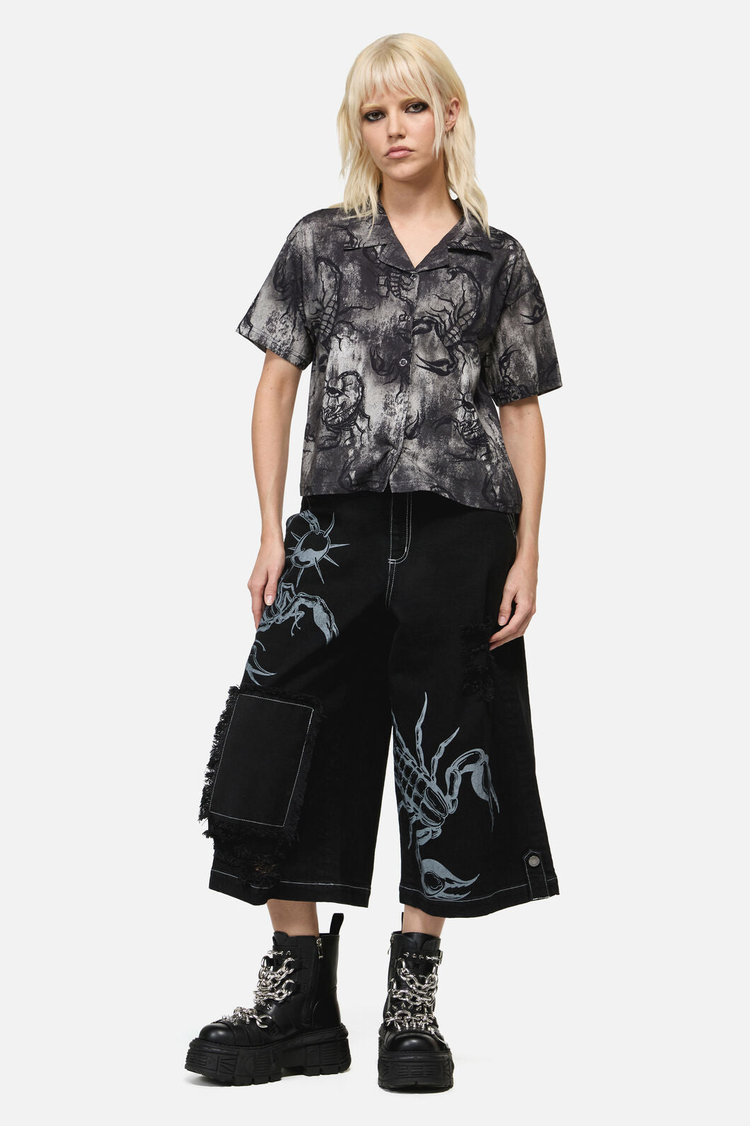 Dangerfield NZ - Scorpius Print Shirt - grey