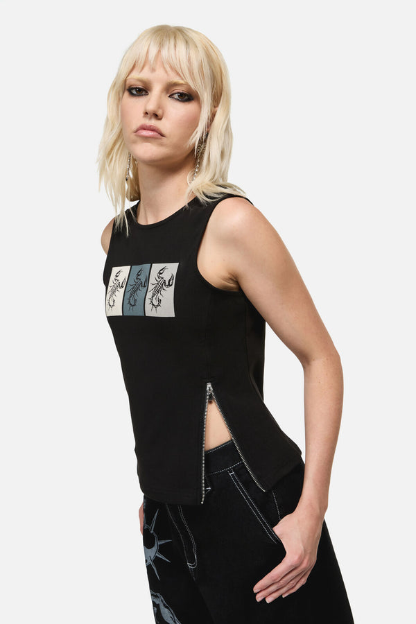 Dangerfield NZ - Dread Zipper Tank Top - black