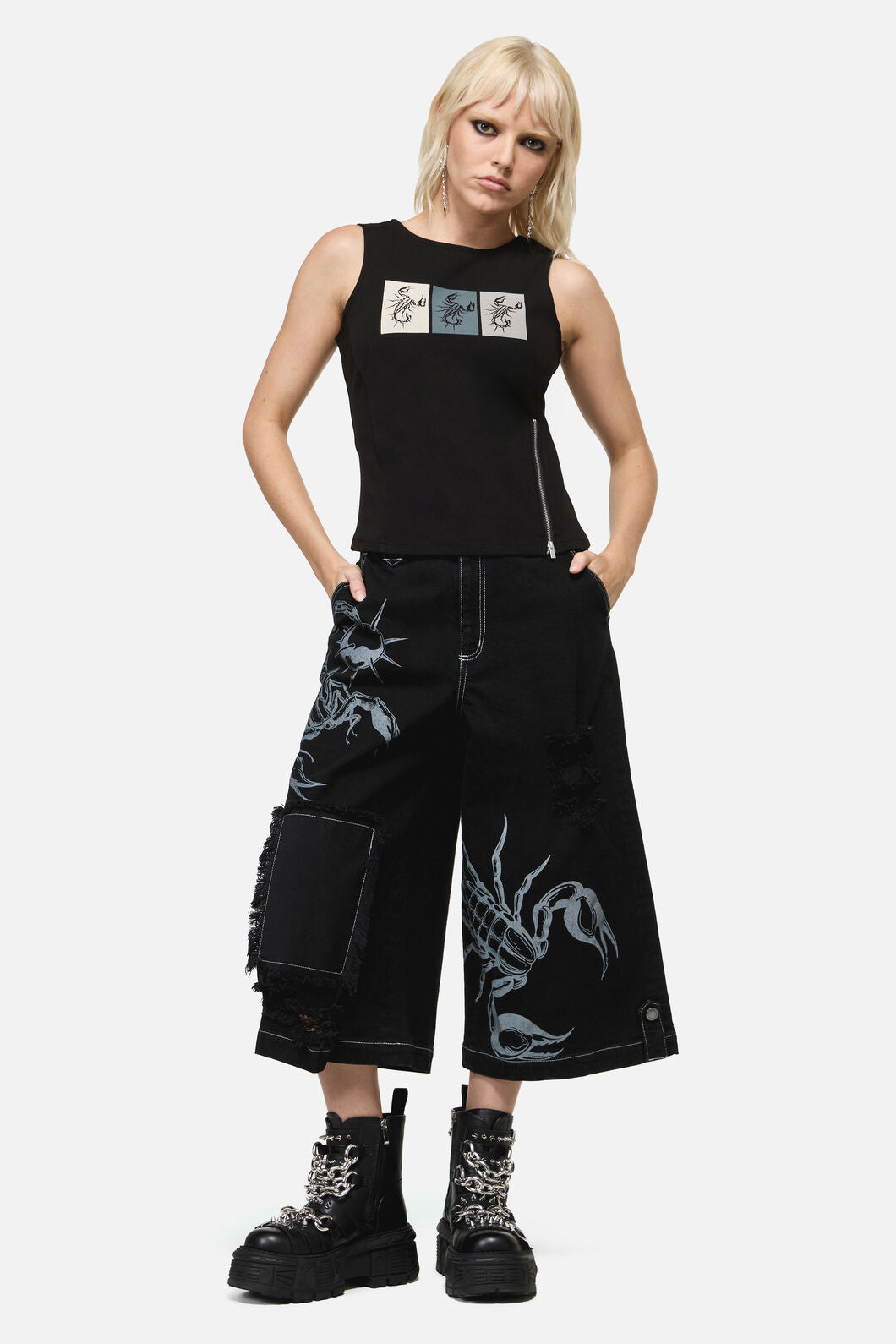 Dangerfield NZ - Dread Zipper Tank Top - black