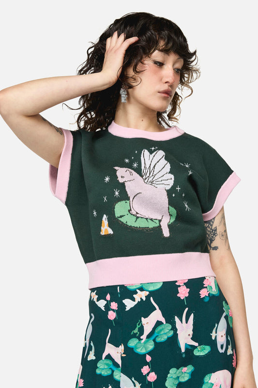 Dangerfield NZ - Pond Cottagecore Knit - green
