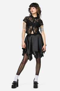 Dangerfield NZ - Pond Lace Goth Skort - black