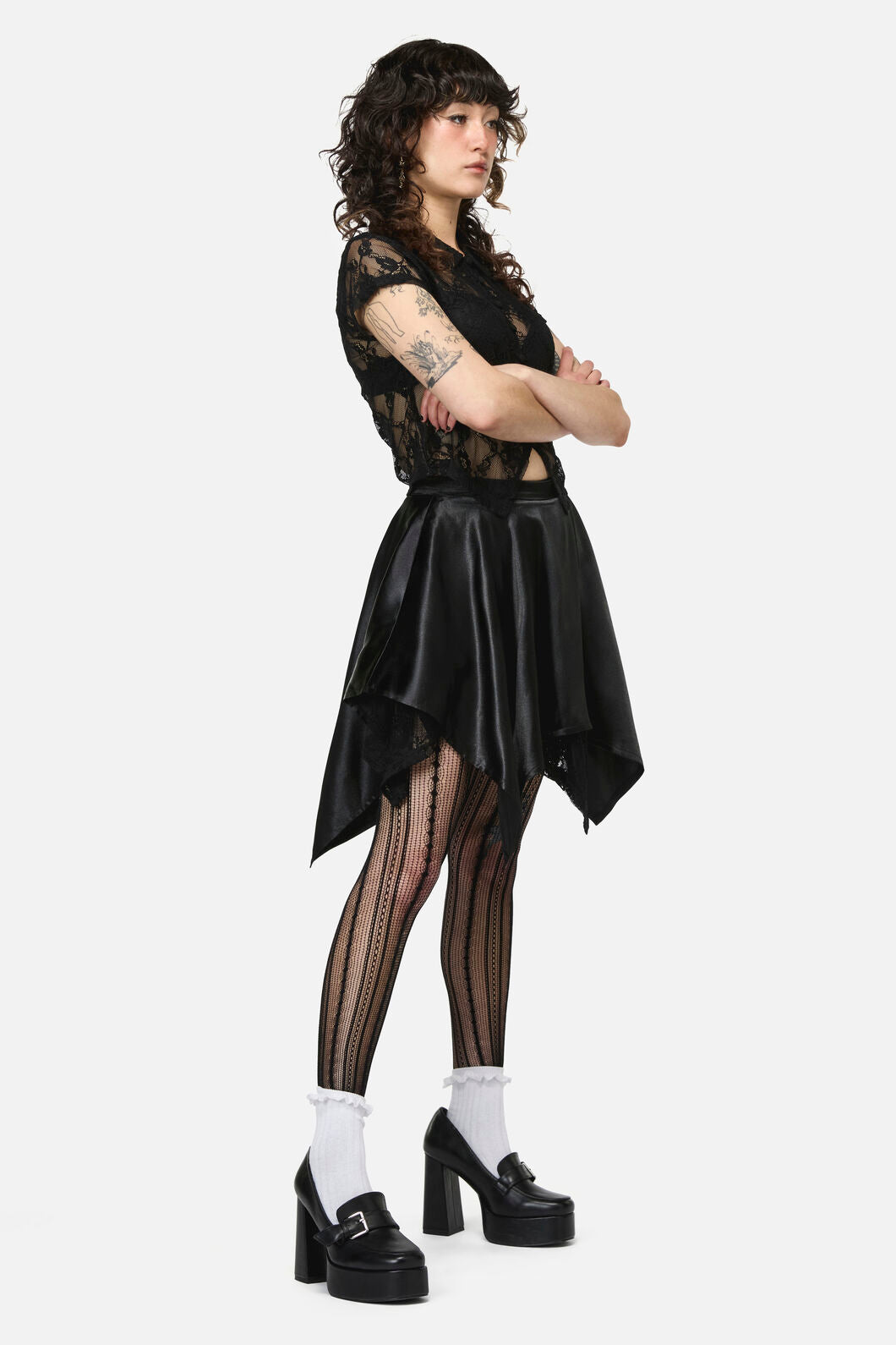 Dangerfield NZ - Pond Lace Goth Skort - black