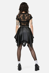Dangerfield NZ - Pond Lace Goth Skort - black