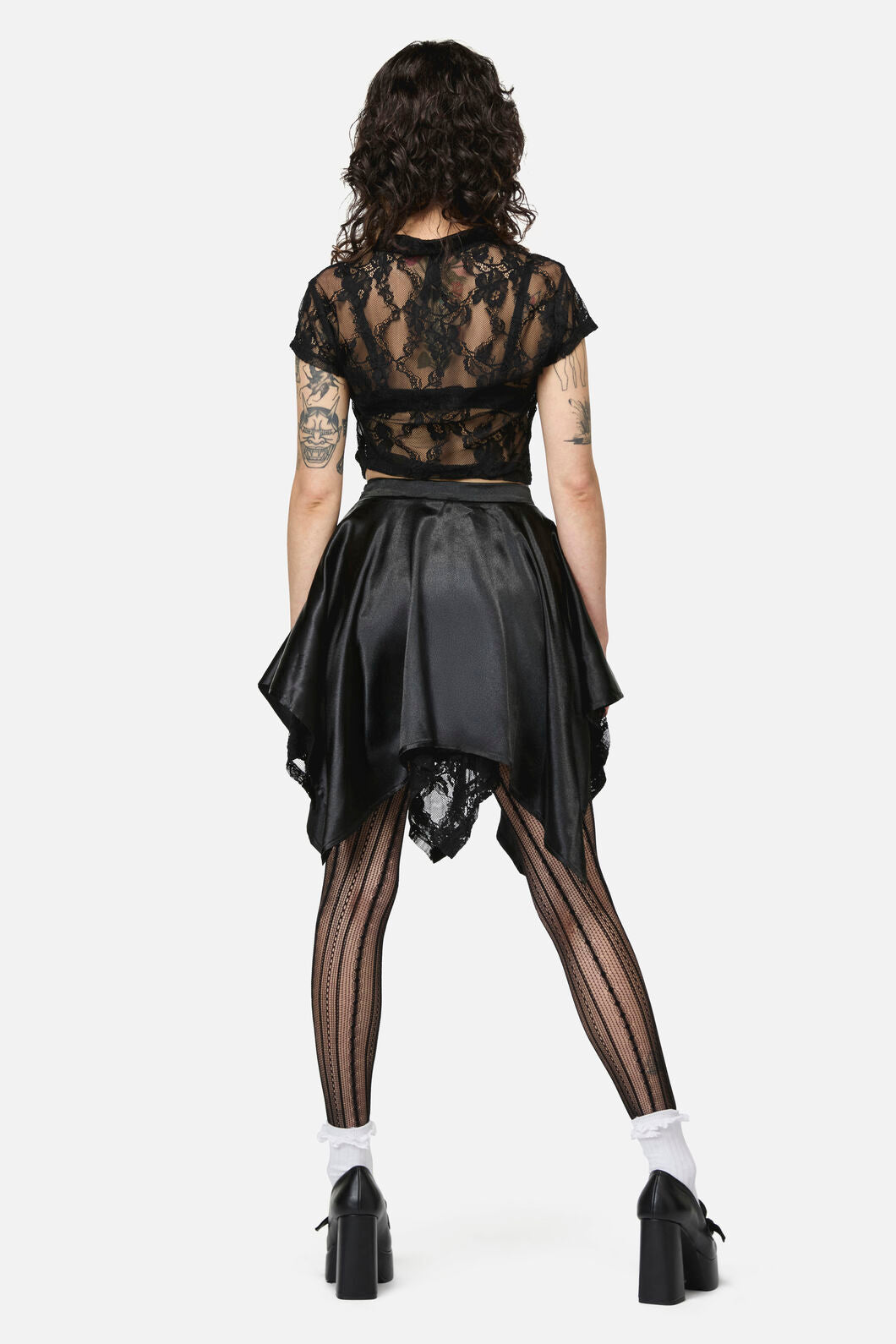 Dangerfield NZ - Pond Lace Goth Skort - black