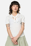 Dangerfield NZ - Naiad Pond Tie Blouse - cream