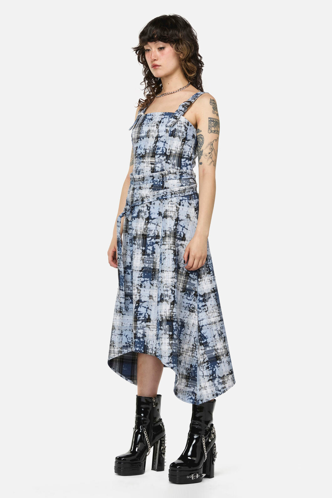 Dangerfield NZ - Fiendish Tartan Goth MaxiDress - multi