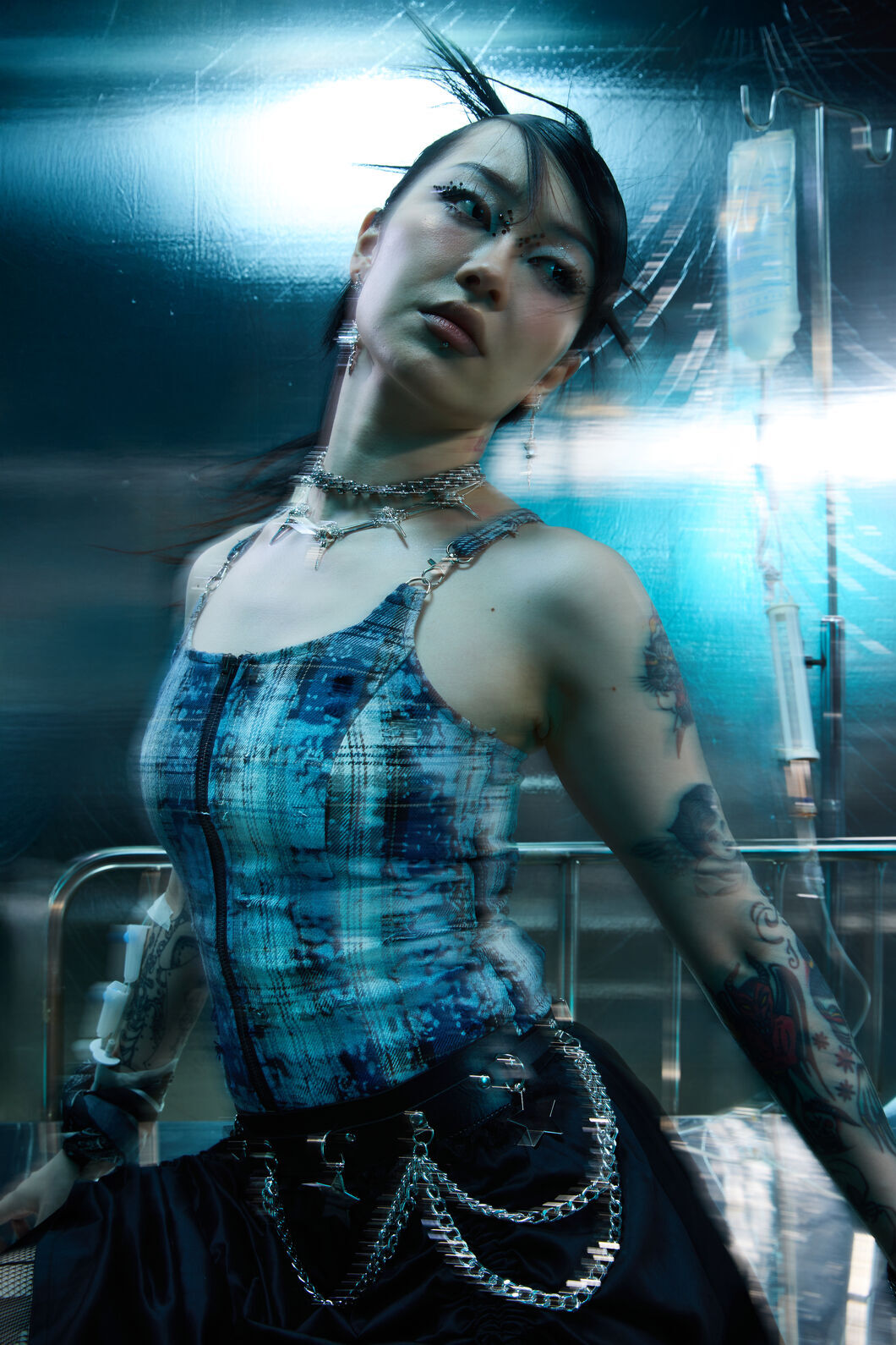 Dangerfield NZ - Fiendish Tartan Goth Top - multi