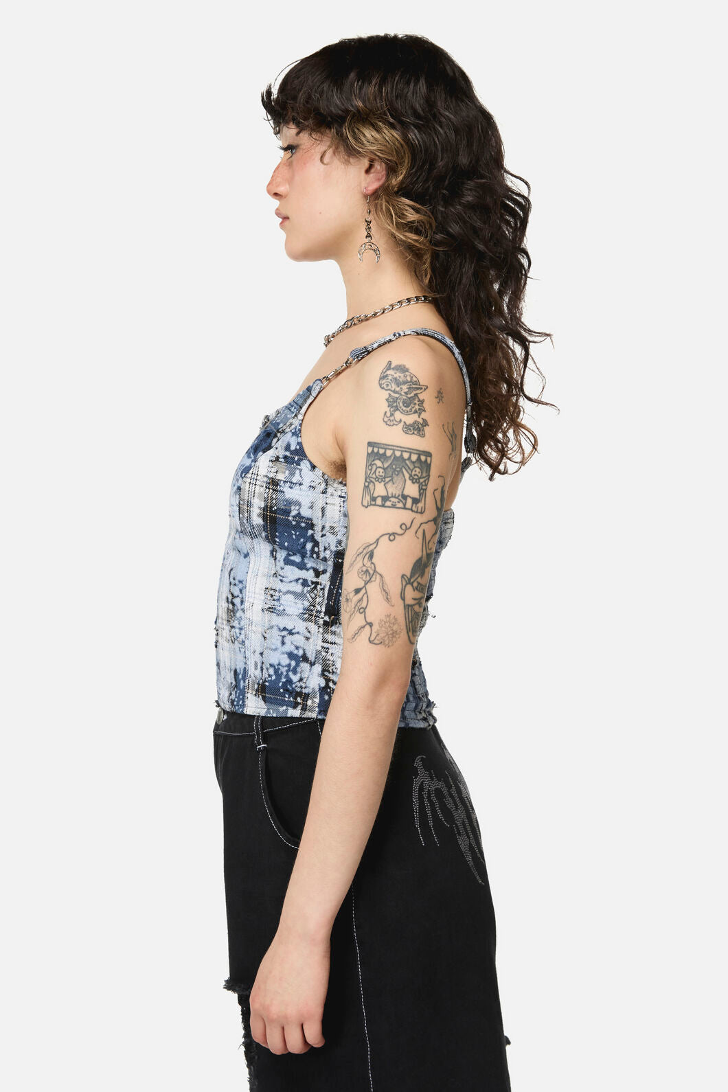 Dangerfield NZ - Fiendish Tartan Goth Top - multi