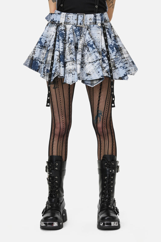 Dangerfield NZ - Fiendish Tartan Goth Skort - multi