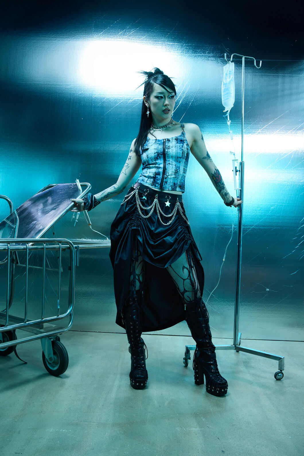 Dangerfield NZ - Sinister Goth Maxi Skirt - black