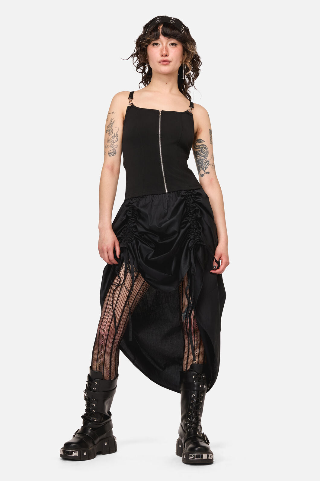Dangerfield NZ - Sinister Goth Maxi Skirt - black