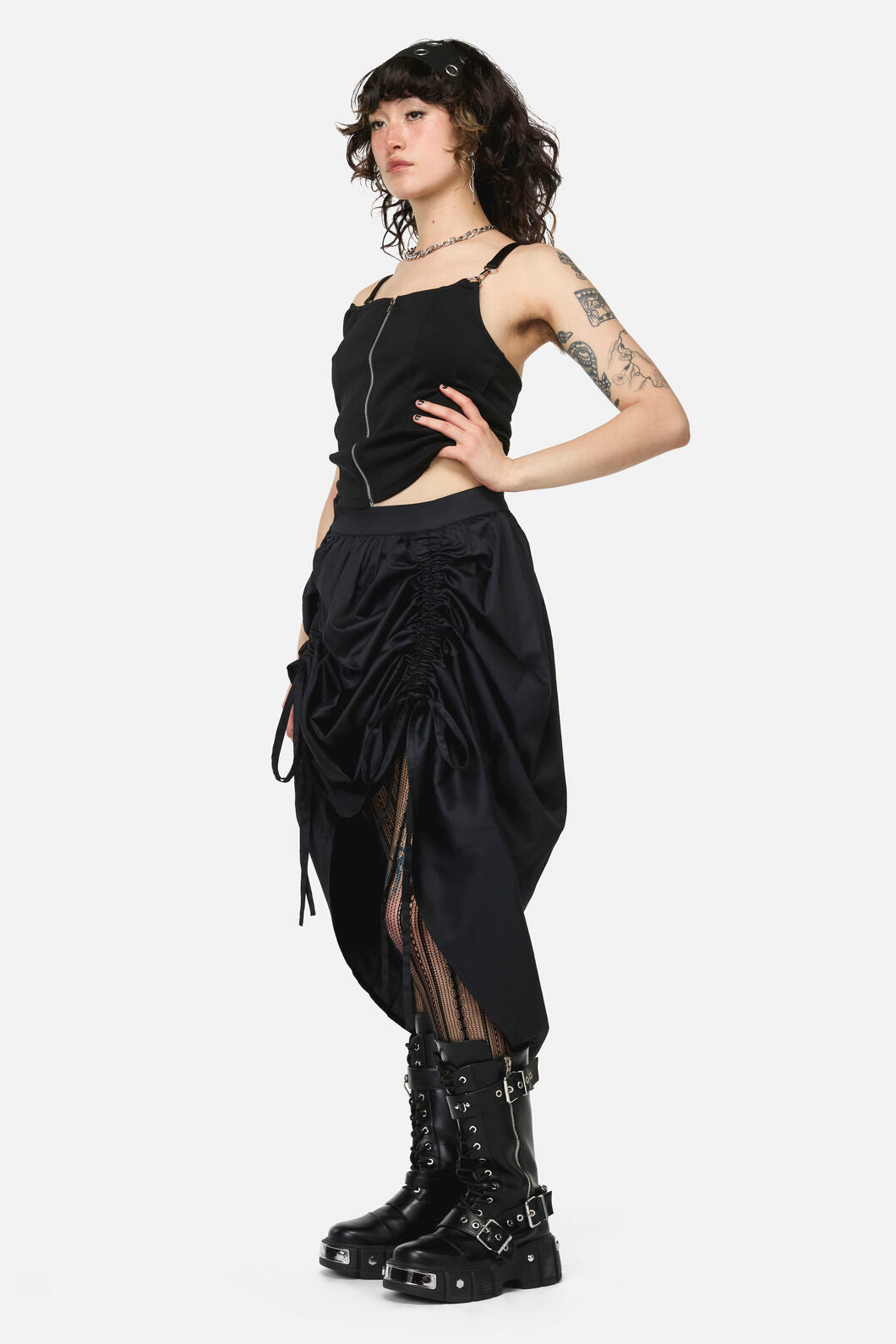 Dangerfield NZ - Sinister Goth Maxi Skirt - black