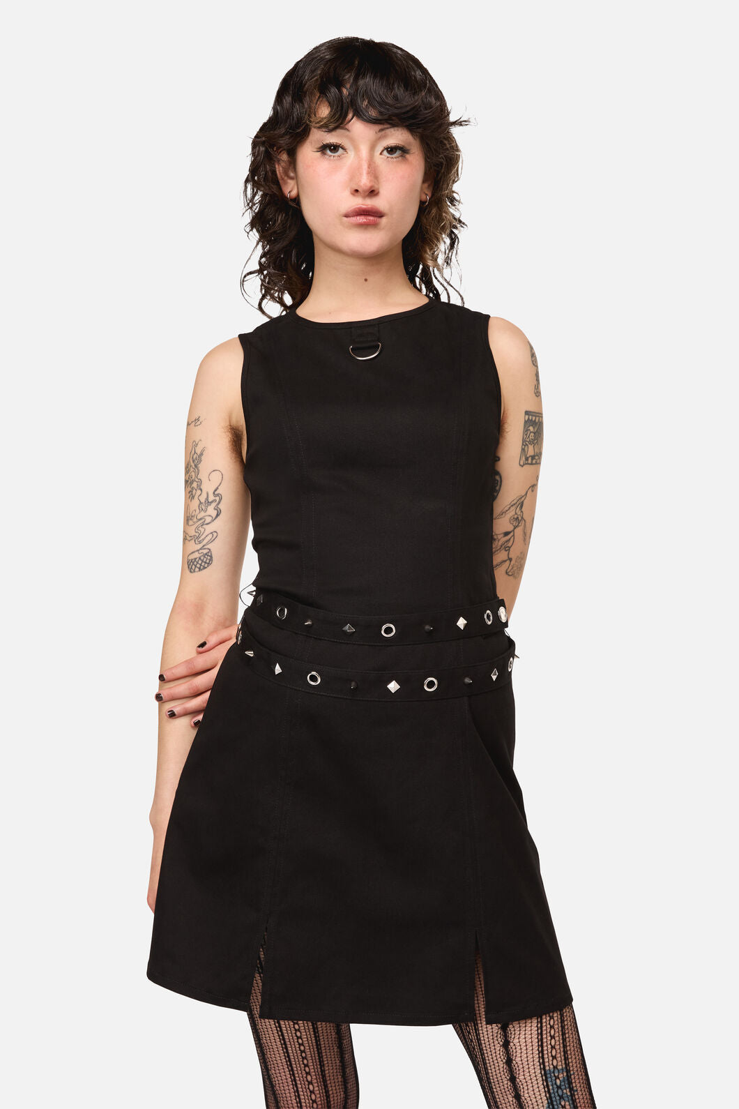 Dangerfield NZ - Nancy Punk Belt Mini Dress - black