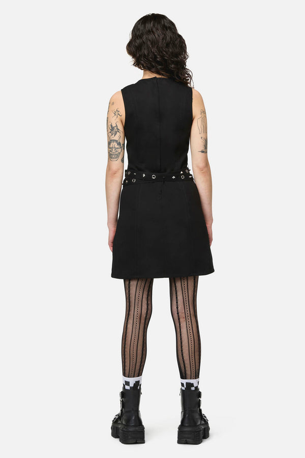 Dangerfield NZ - Nancy Punk Belt Mini Dress - black
