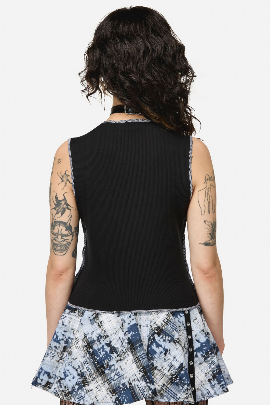Dangerfield NZ - Nancy Eyelet Punk Tank Top - black