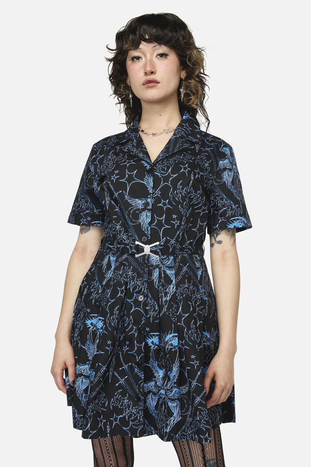 Dangerfield NZ - Heathen Goth Mini Dress - black