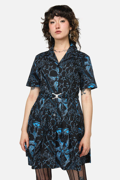 Dangerfield NZ - Heathen Goth Mini Dress - black