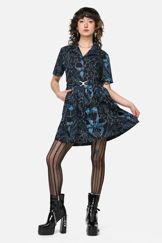 Dangerfield NZ - Heathen Goth Mini Dress - black