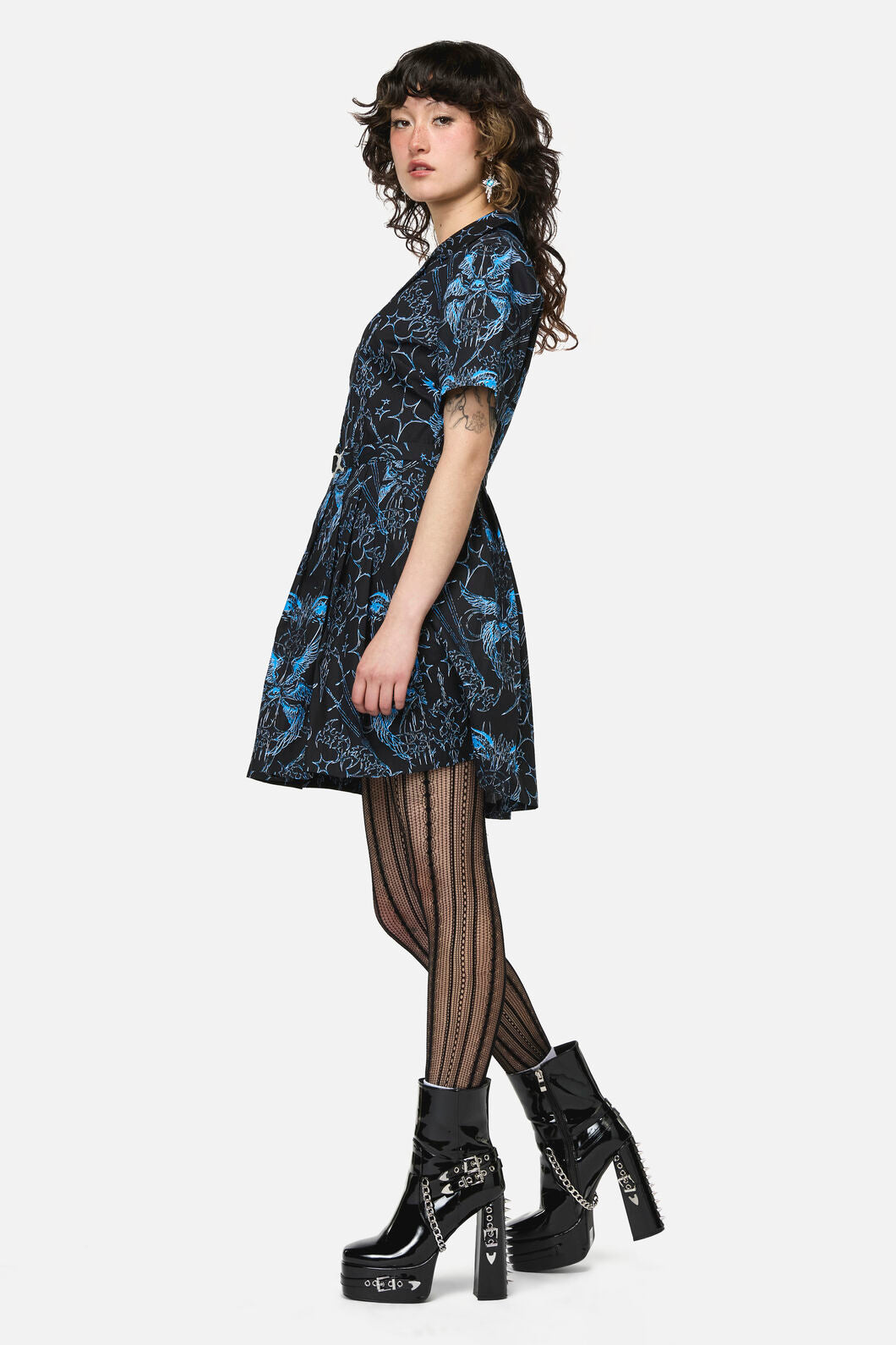 Dangerfield NZ - Heathen Goth Mini Dress - black