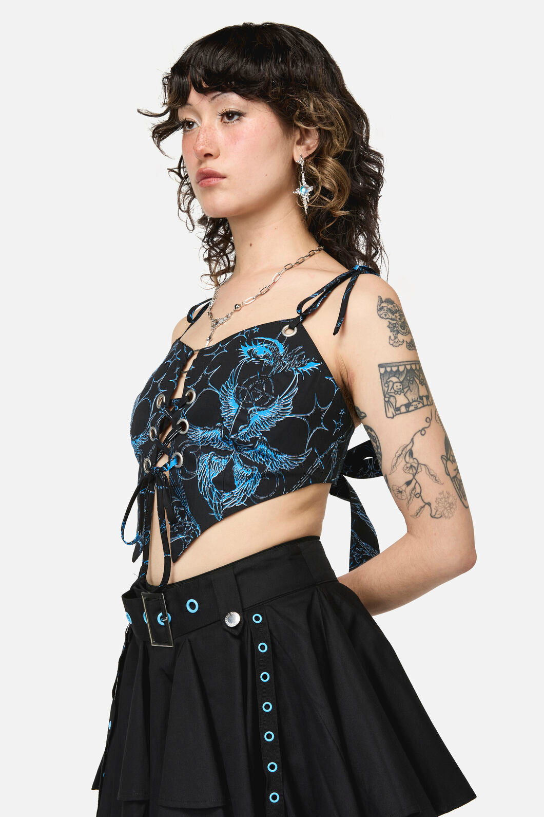 Dangerfield NZ - Divination Goth Tie Top - black