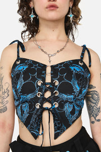 Dangerfield NZ - Divination Goth Tie Top - black