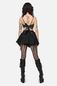 Dangerfield NZ - Heathen Goth Eyelet Skort - black