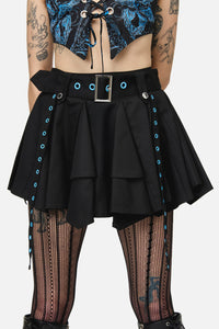 Dangerfield NZ - Heathen Goth Eyelet Skort - black
