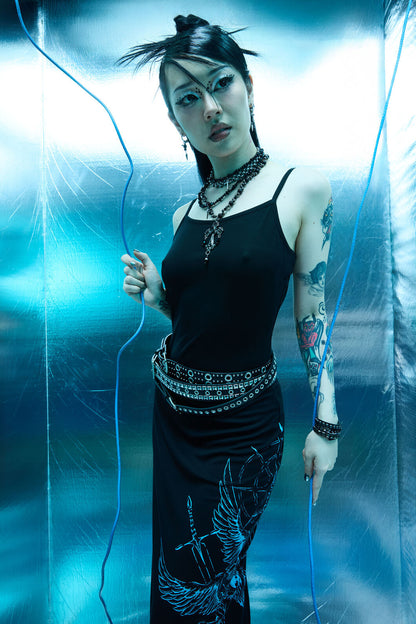 Dangerfield NZ - Divination Goth Maxi Dress - black