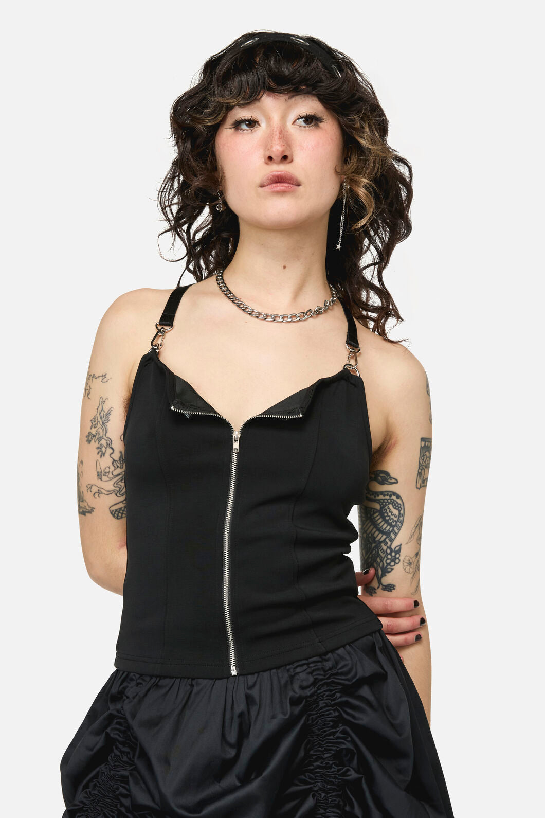 Dangerfield NZ - Divination Goth Zip Top - black